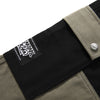 Safari Style Color Block Label Pocket Cotton Casual Pants
