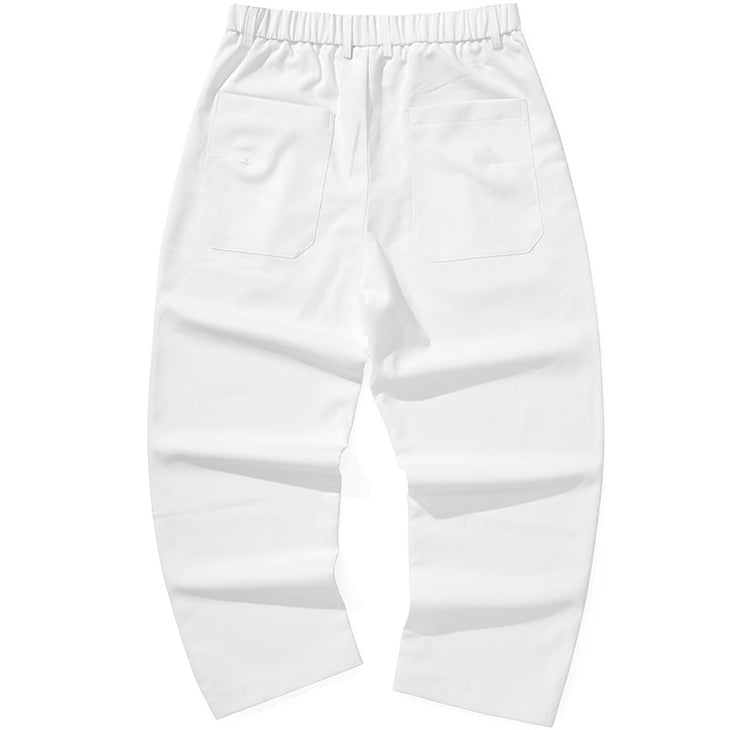 Minimalist Plain Asymmetric Loose Casual Pants