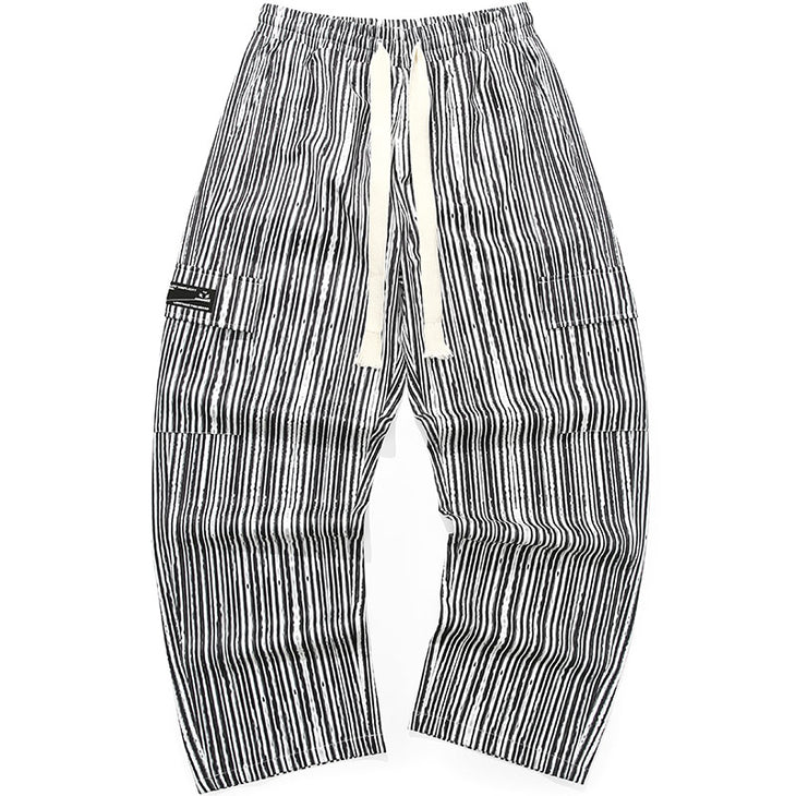 Vintage Vertical Striped Casual Pants