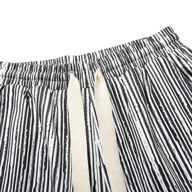 Vintage Vertical Striped Casual Pants