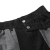Black Asymmetric Print Spliced Jeans