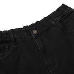 Unisex Black Star Print Loose Jeans