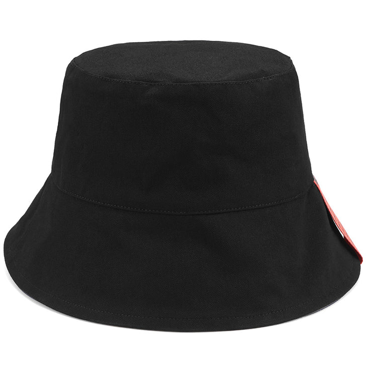 Street Black Patchwork Bucket Hat