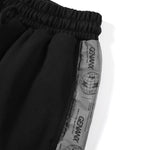 Casual Black Print Reflective Stripes Shorts