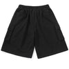 Black Minimalist Safari Style Label Straight Shorts