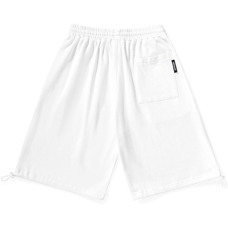 Minimalist Logo Print Cotton Sporty Shorts
