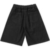 Black Asymmetric Pocket Ripped Denim Shorts