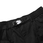 Safari Style Black Plain Pocket Shorts