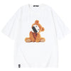 Big Tooth Bear graphic letter Print T-Shirt