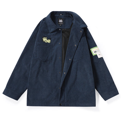 Minimalist Plain Label Corduroy Jacket