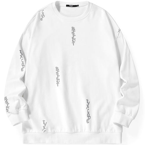 Plain Print Loose Couple Sweatshirt