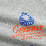 Minimalist Graffiti Print Patchwork Pullover Sweatshirt