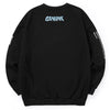 Minimalist Black Print Drop-Shoulder Sleeve Cashmere Sweatshirt
