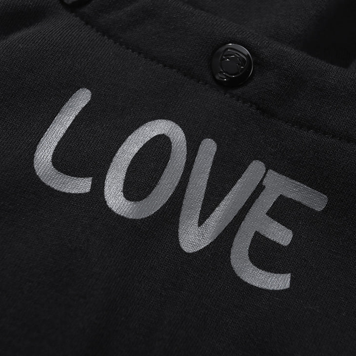 Personalized Graffiti Print Hollow Drop-Shoulder Sleeve Sweatshirt