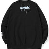 Graffiti Print Drop-Shoulder Sleeve Sweatshirt