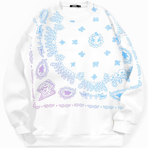 Candy Color Letter Print Pullover Sweatshirt