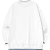Minimalist Letter Print Spliced Drop-Shoulder Sleeve Sweatshirt