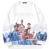 White Castle Print Crew Neck Sweatshirt
