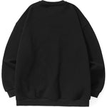 Minimalist Plain Print Drop-Shoulder Sleeve Padded Sweatshirt
