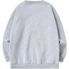 Gray Graphic Couple Pullover Sweatshirt