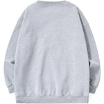 Gray Graphic Couple Pullover Sweatshirt