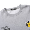 Gray Graphic Couple Pullover Sweatshirt