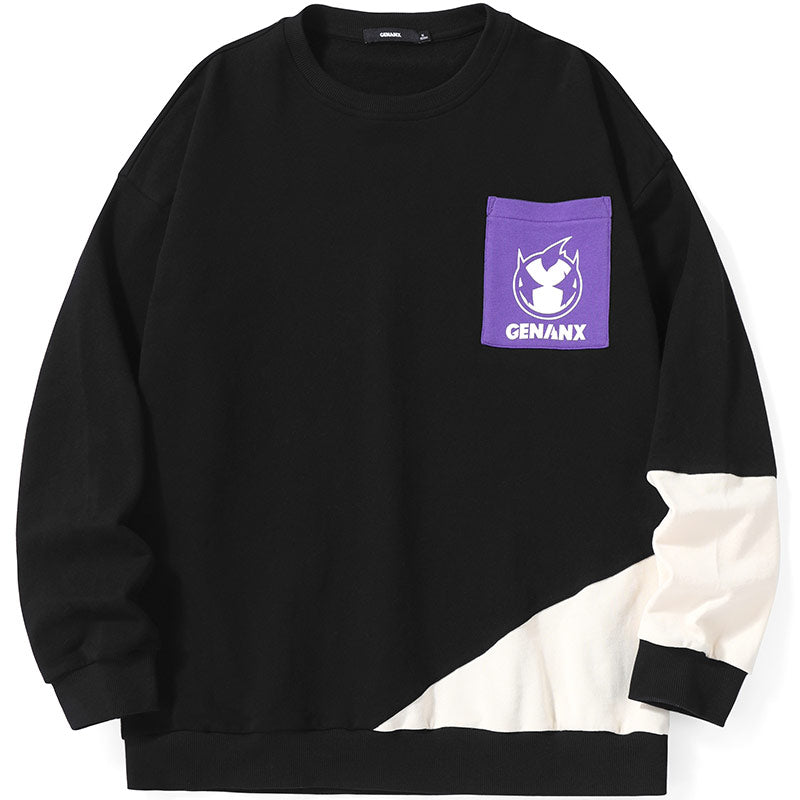 High Street Color Block Graphic Sweatshirt