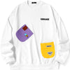 Color Block Patchwork Pocket Sweatshirt