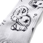 Hip Hop Gradient Cartoon Print Mid-Calf Socks