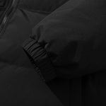 Black Minimalist Plain Label Down Jacket
