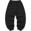 Letter Patchwork Pleated Fabric Jogger Pants